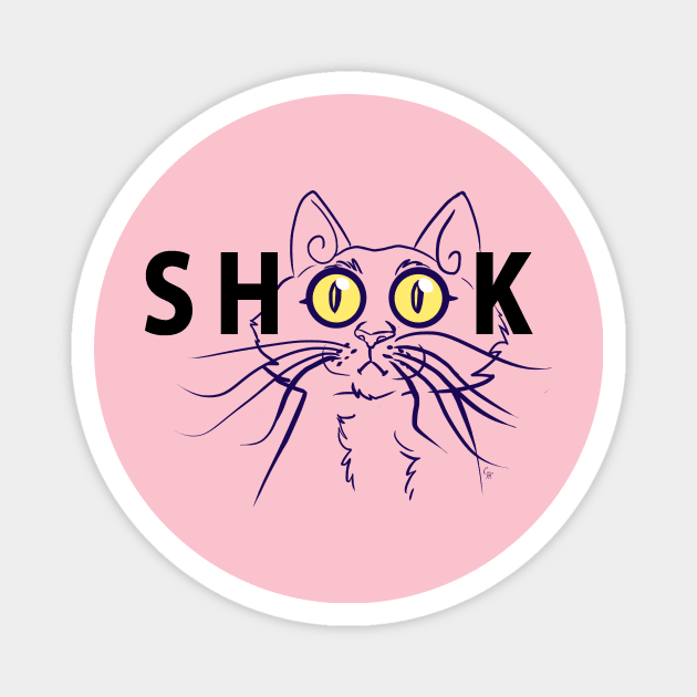 Shook cat Magnet by Darth Tuba